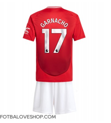 Manchester United Alejandro Garnacho #17 Dětské Domácí Dres 2024-25 Krátký Rukáv (+ trenýrky)